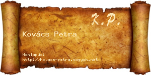 Kovács Petra névjegykártya