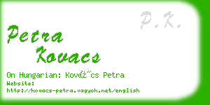 petra kovacs business card